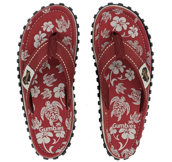 Gumbies Pacific Red Australia Flip Flop Beach Shoes